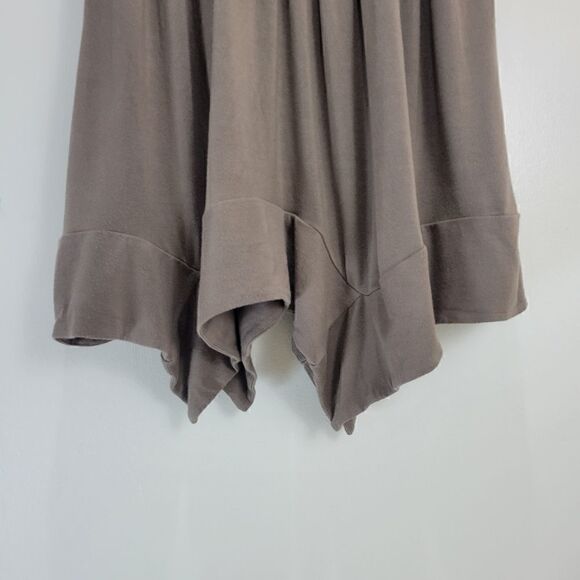 Nicole Bridger Gray-Brown Jersey Asymetric Hem Sleeveless Dress - Picture 2 of 10